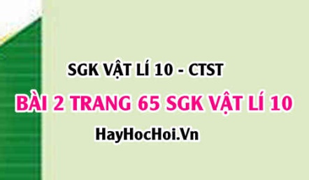 Giải bài 2 trang 65 SGK Vật lí 10 Chân trời sáng tạo